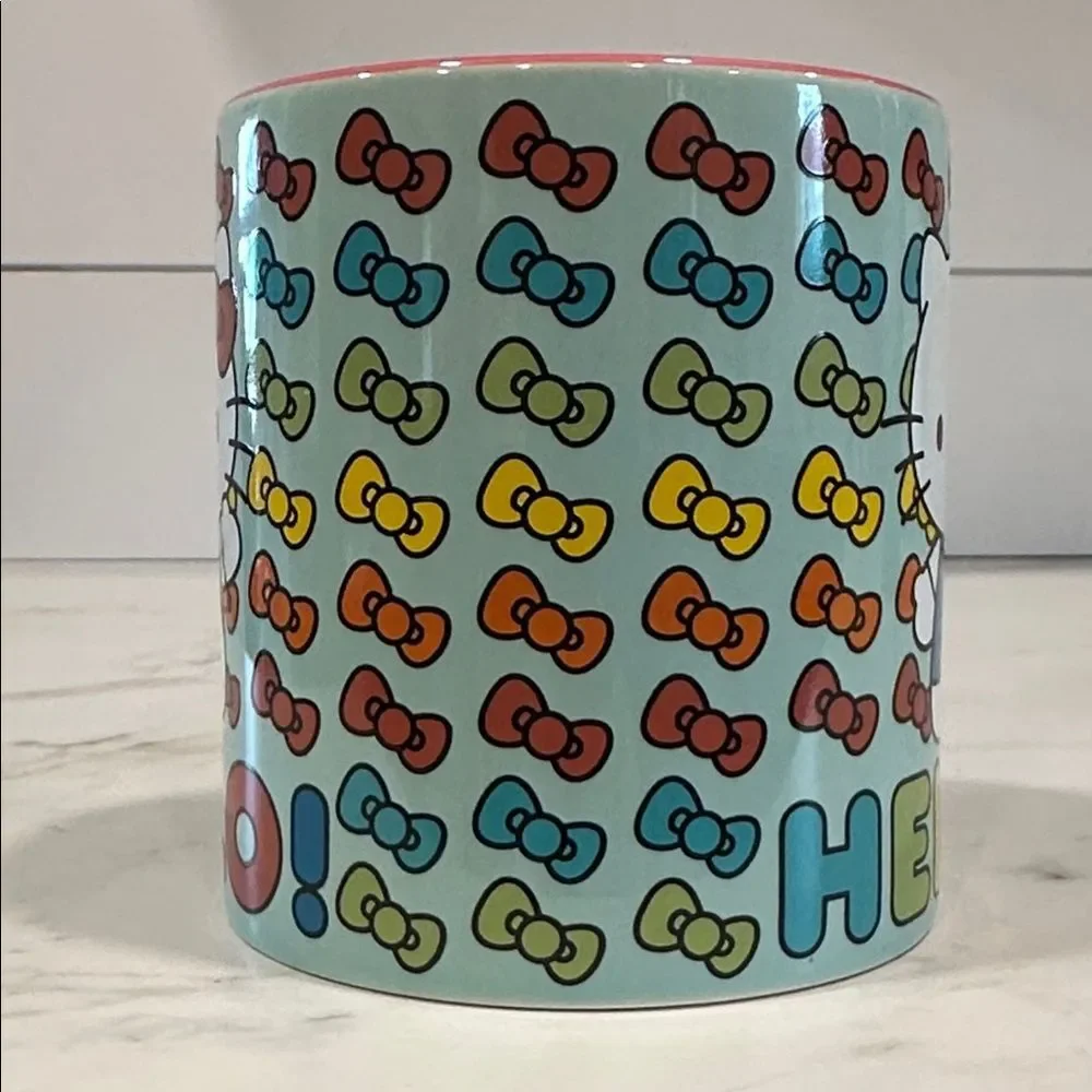 Hello Kitty Sanrio Hello Rainbows Coffee Mug 20 Ounce Ceramic Mug Bows NEW